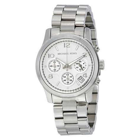 michael kors watches silver ladies|michael kors chronograph watch silver.